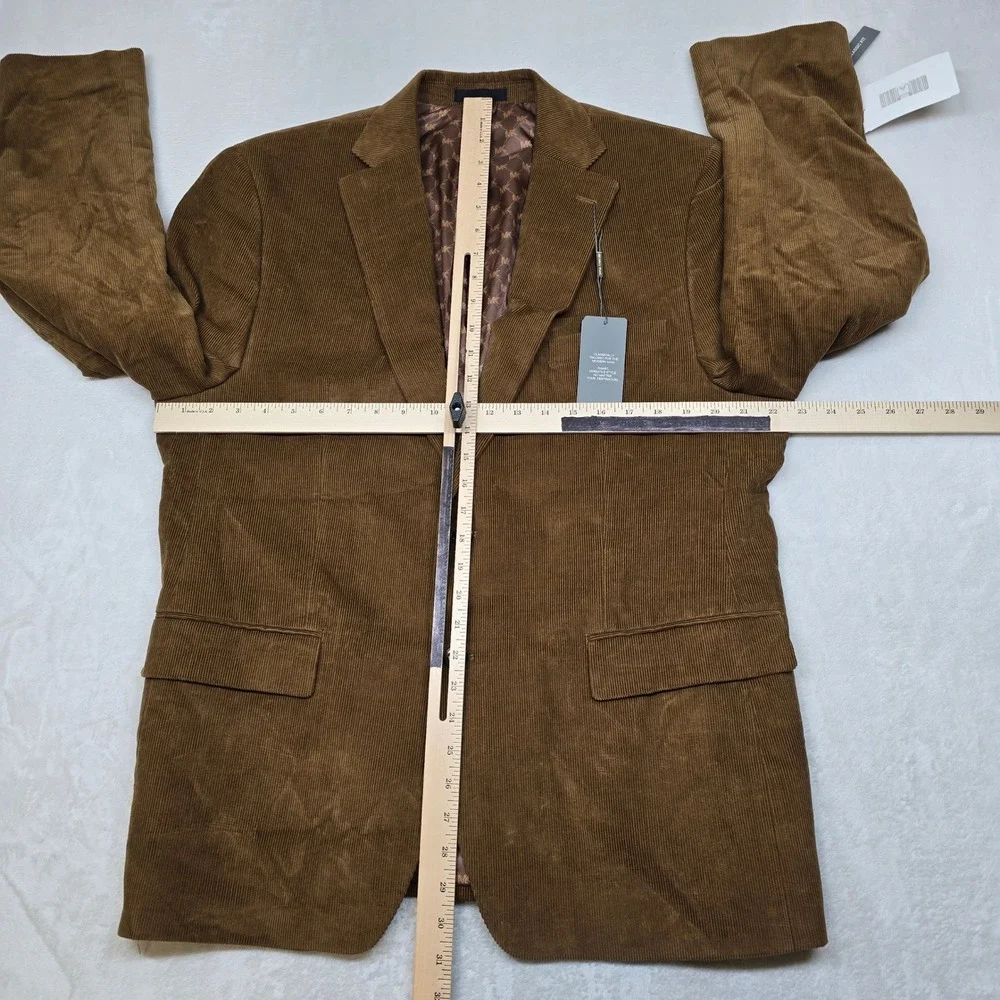 Michael Kors Corduroy Sport Coat‎ Mens 44R 44 Vicuna Brown Classic Fit $295 NEW